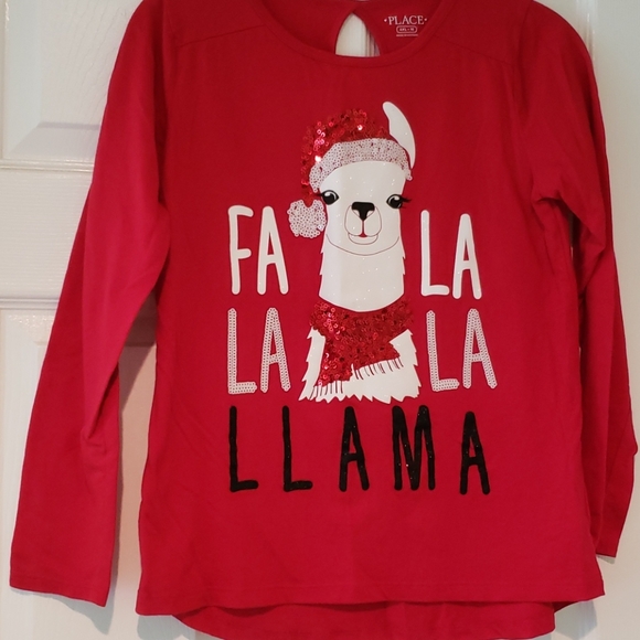 Children's Place Llama Holiday shirt - Picture 3 of 6